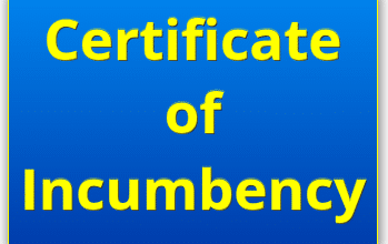 Certificate of Incumbency