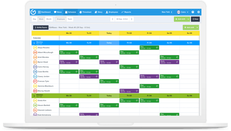 types of work schedule app
