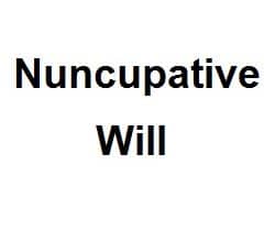 nuncupative الإرادة