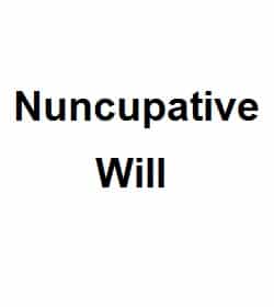 nuncupative will