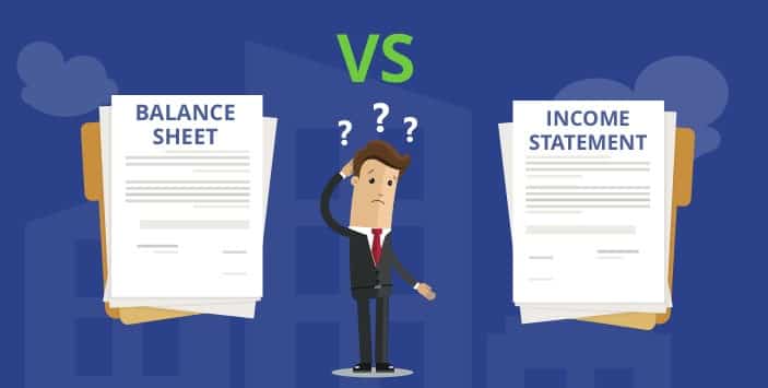 Balance sheet vs Income statement