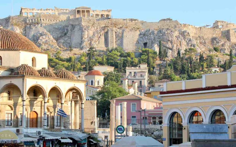 What is the average living cost per month in Athens