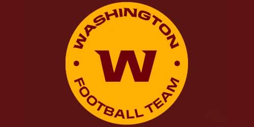 Washington football team logo history quarterbacks new name