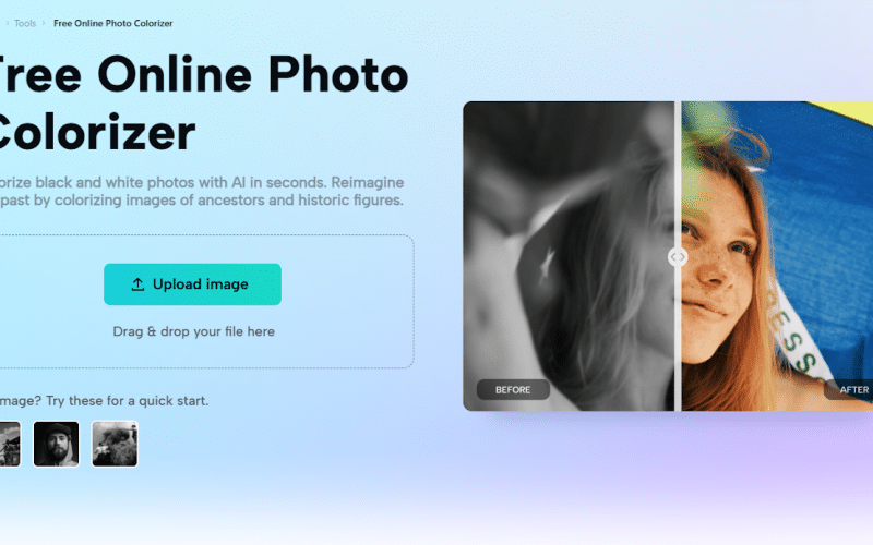 Maak gratis opvallend mooie kleurplaten met Online Photo Colorizer