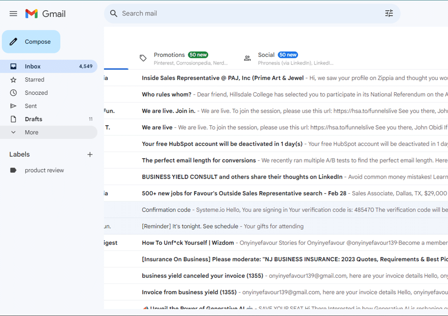 organizzare la tua casella di posta Gmail